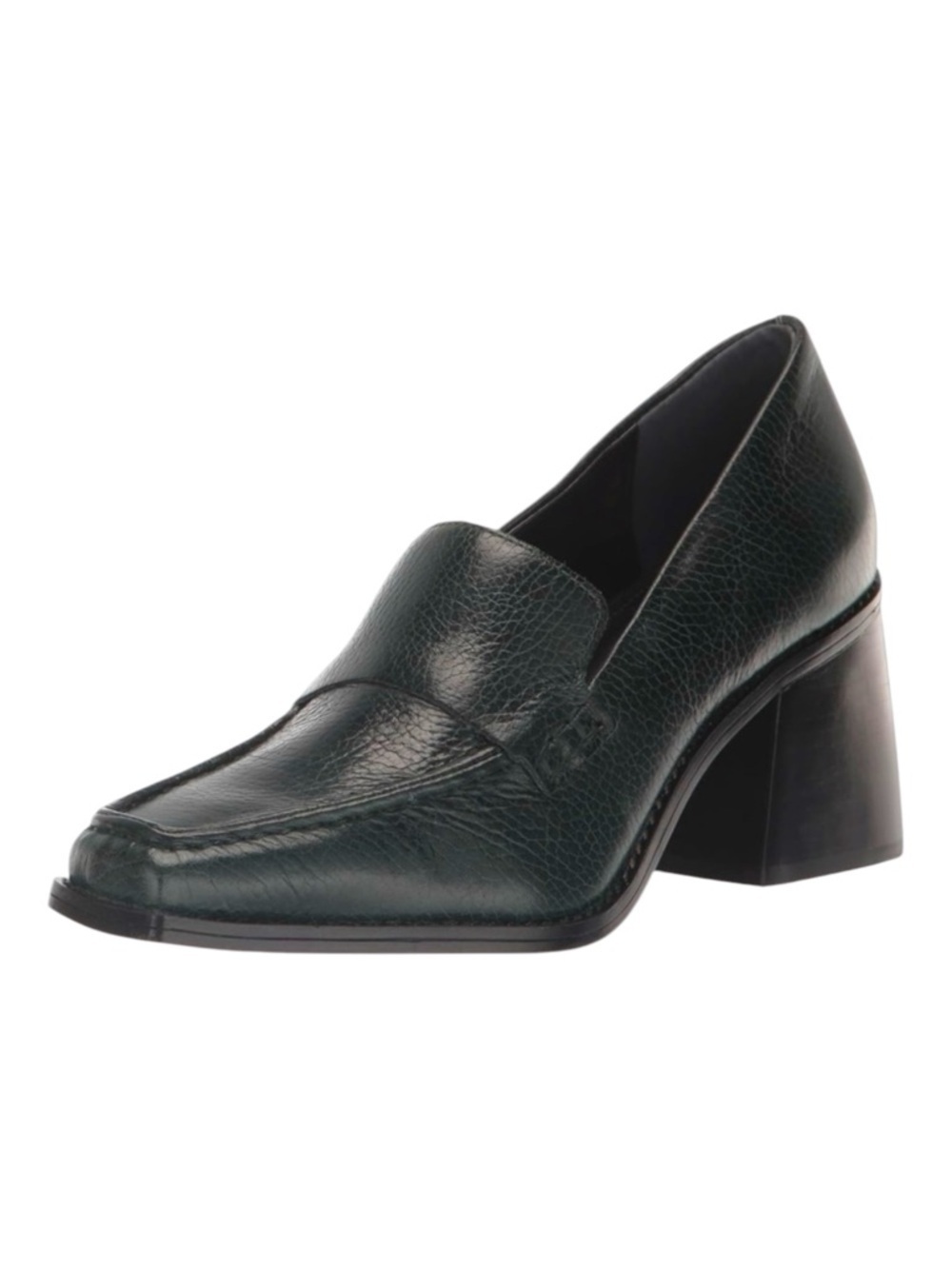 Vince Camuto Segellis Women's Green Leather Block Heel Loafers, Size 8.5 M, NWOT